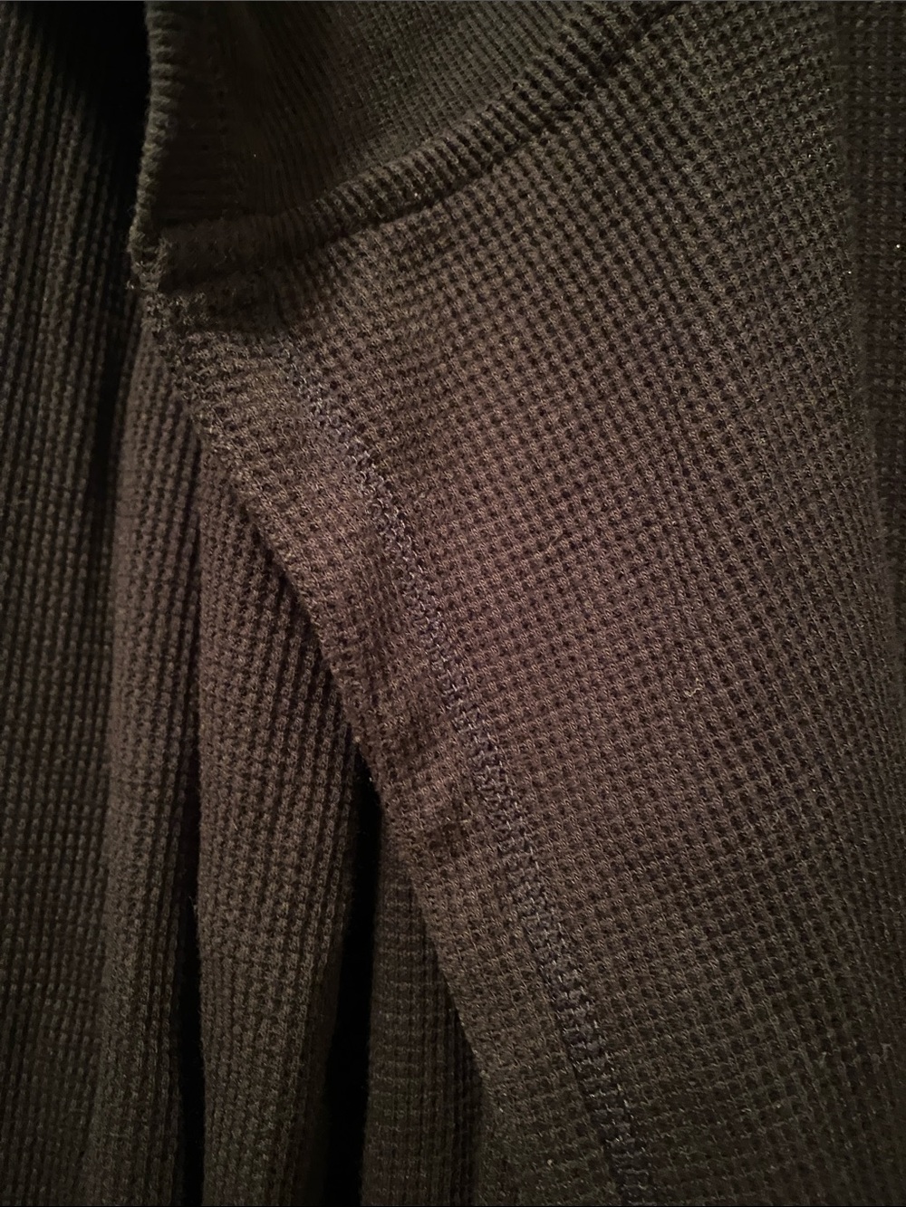 Lauren Ralph Lauren Black Open-Front Waffle Knit Cardigan size L - Picture 5 of 5